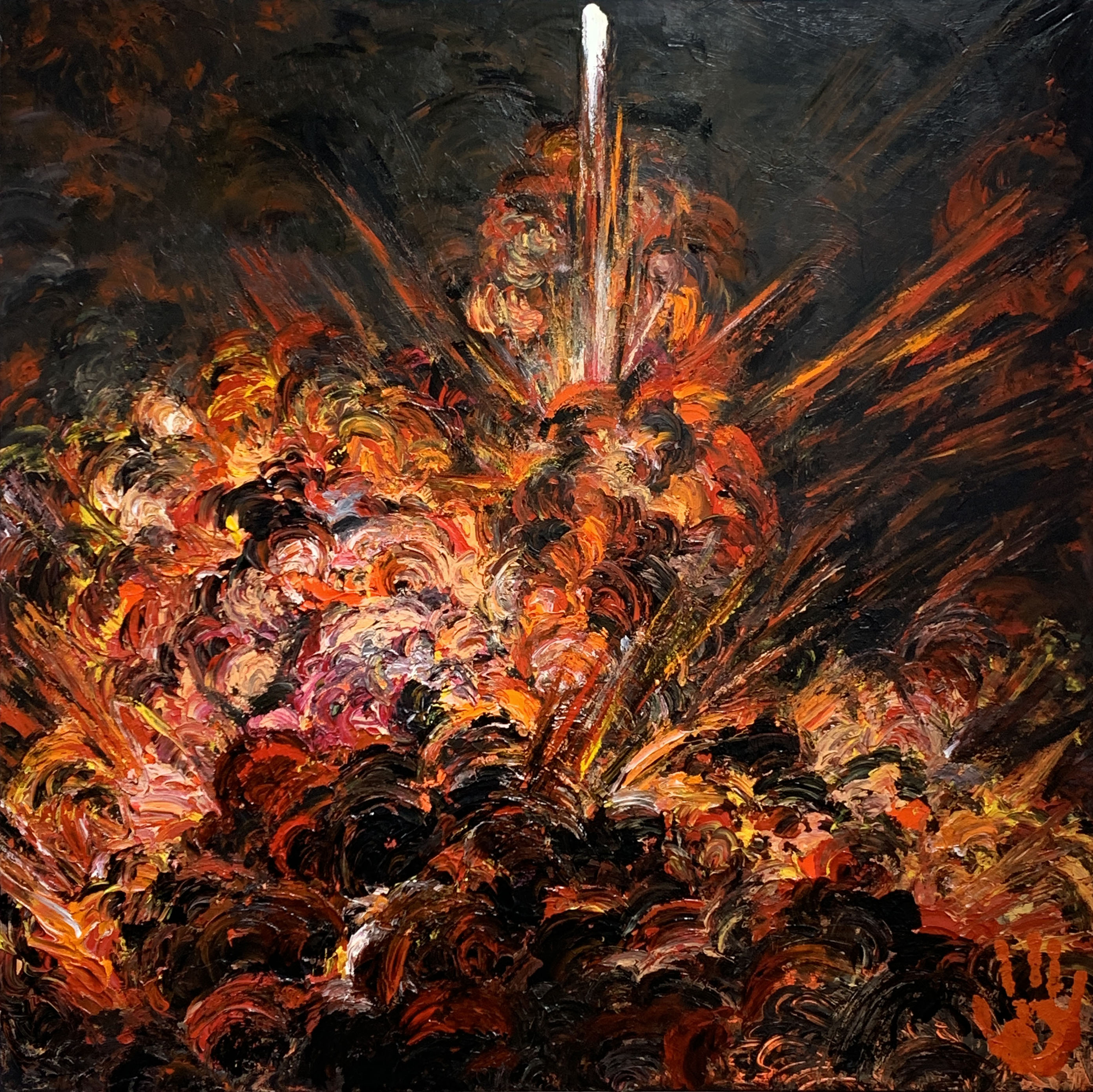 26. Excelsior 2, 2020, Acrylic on canvas, 130 x 130 cm