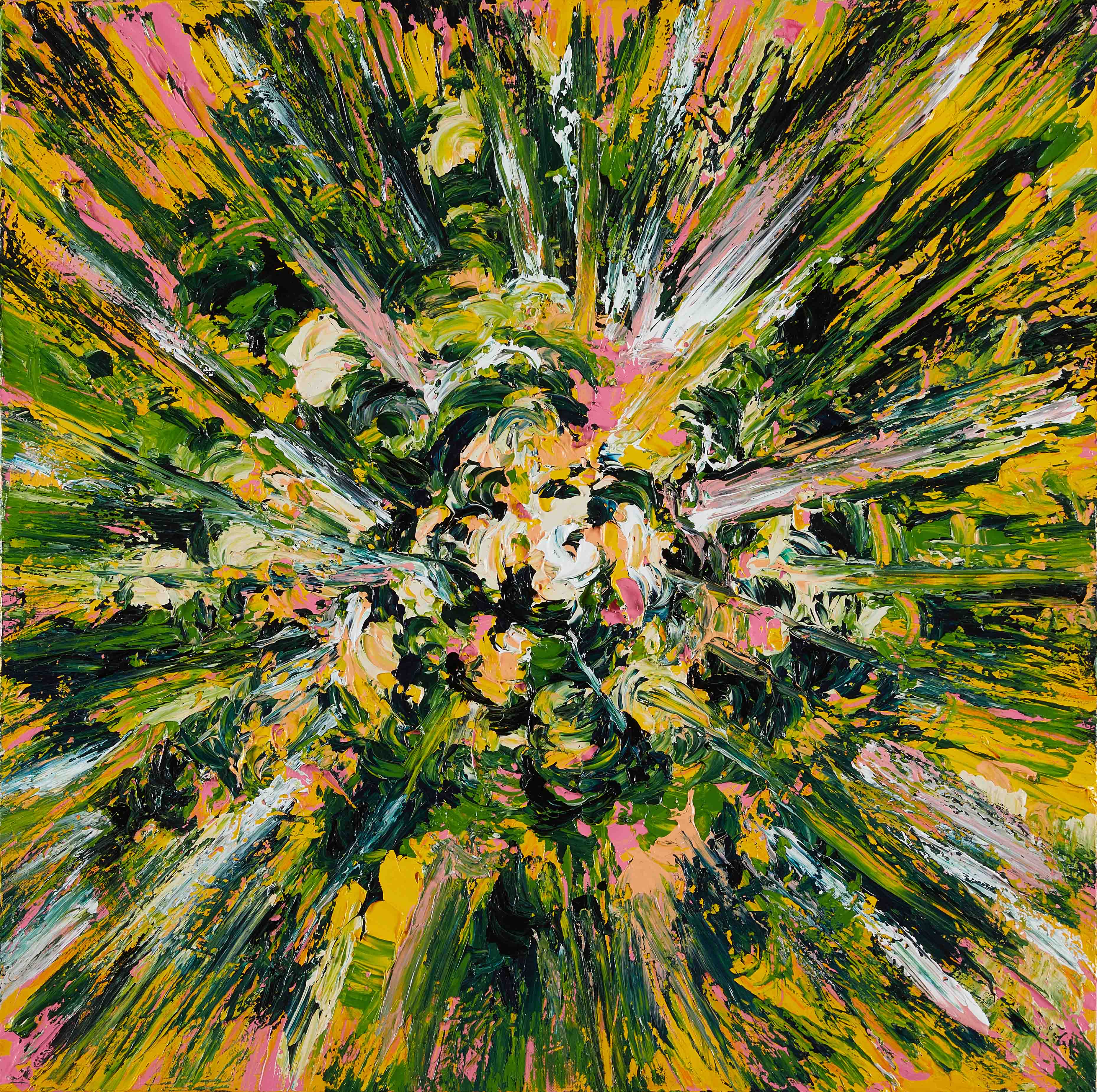 9. Mandala #3, 2021, Mixed media on canvas, 73 x 73 cm