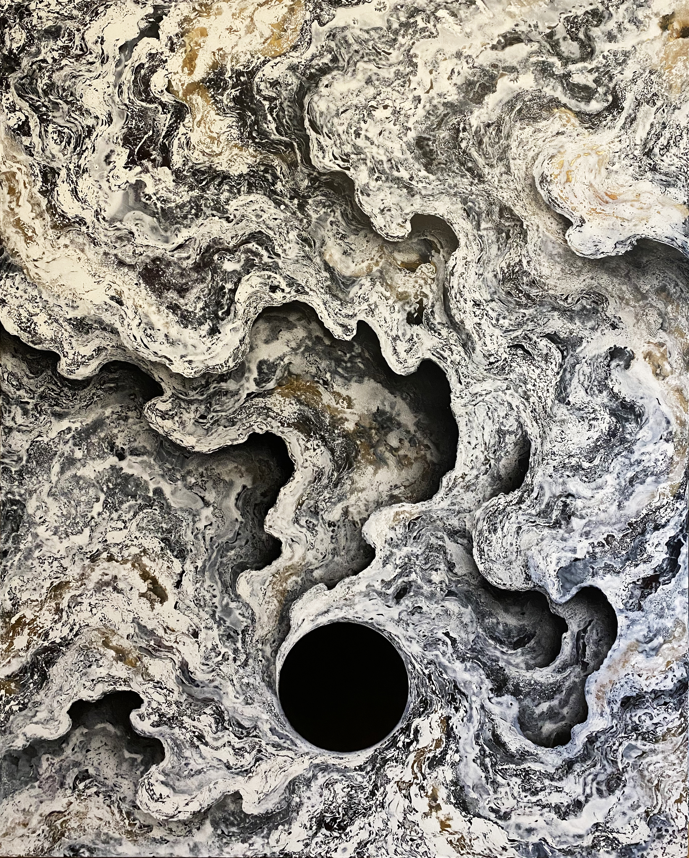 ANARCHIE VIRALE 3.1, 2021, Oil on Aluminium, 162 x 130 cm