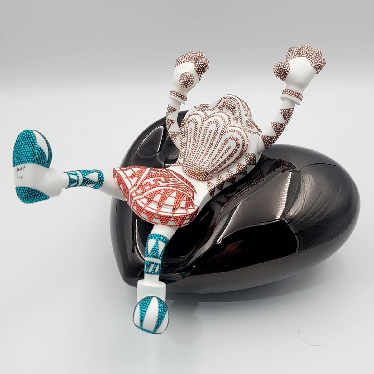 Tom - Surprise 2022 Resin, acrylic, FRP, Swarovski, and chrome H25 x W30 x D40 cm