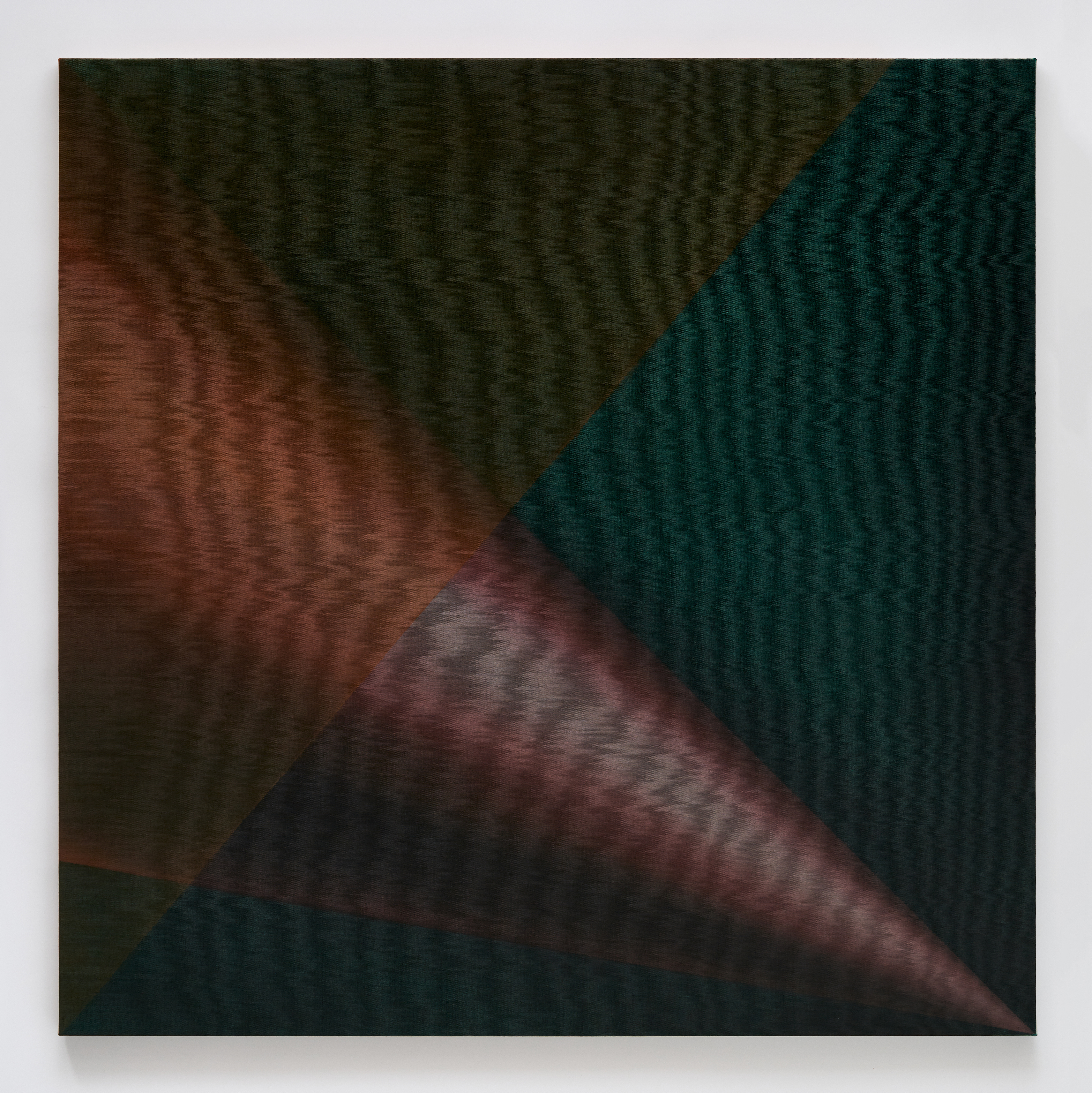 Triangular space, 2024, Oil on linen, 115 x 115 cm
