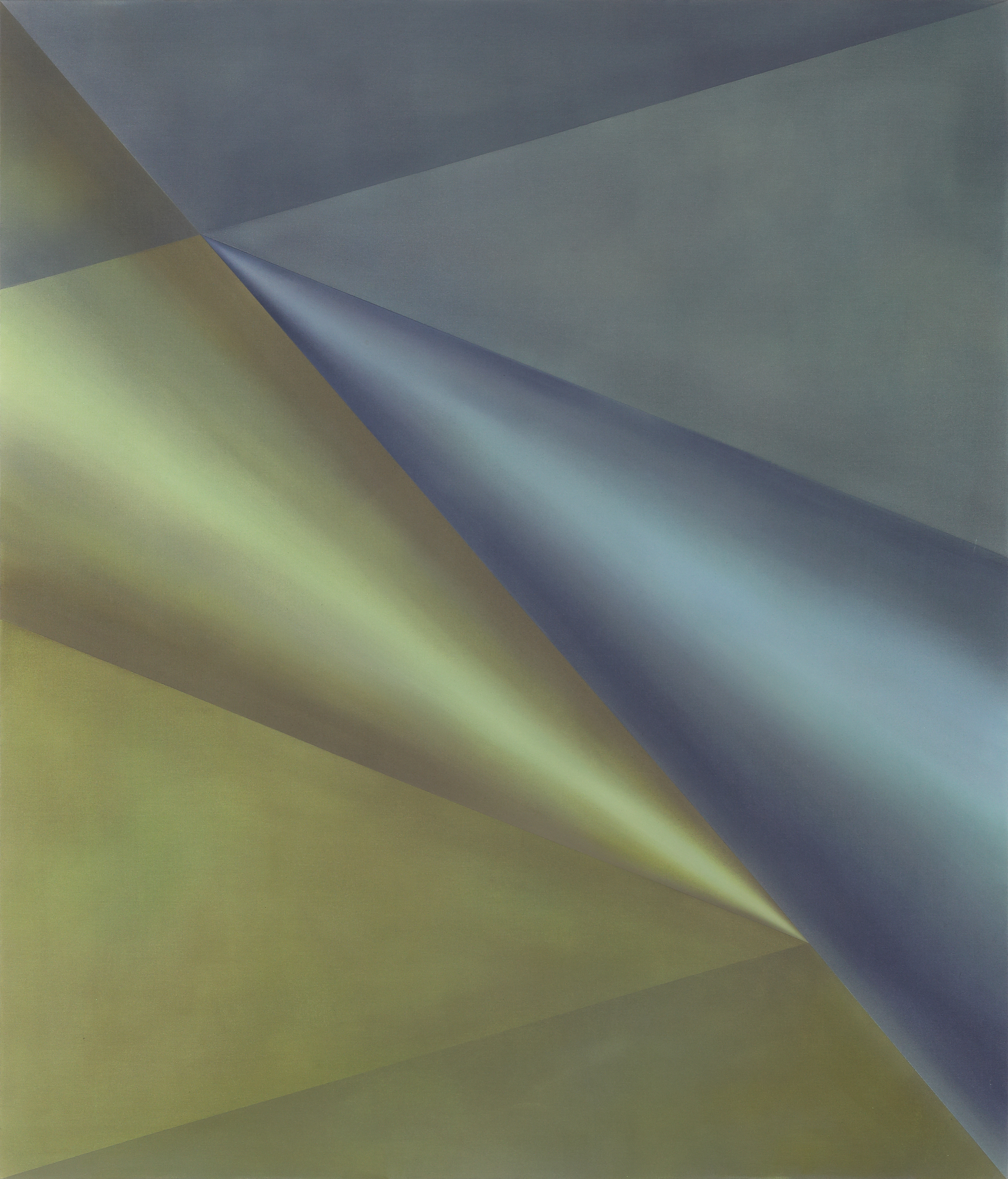 Triangular energy, 2023, Oil on linen, 200 x 170 x 4 cm