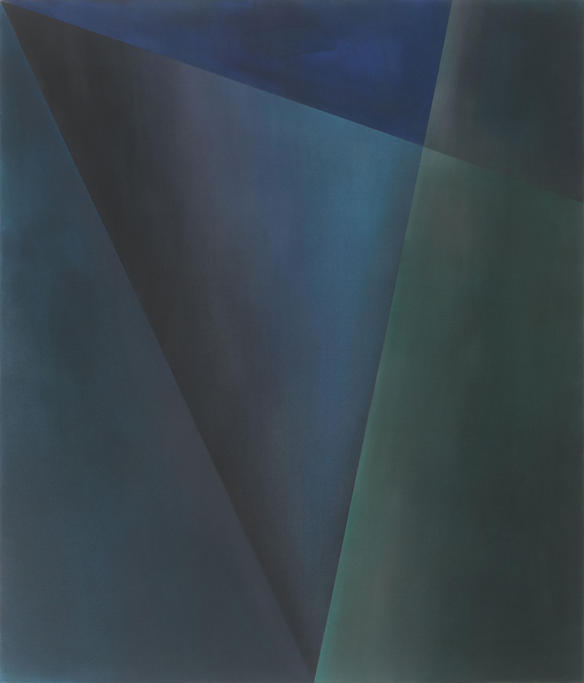 Triangular space, 2023, Oil on linen, 200 x 170 x 4 cm